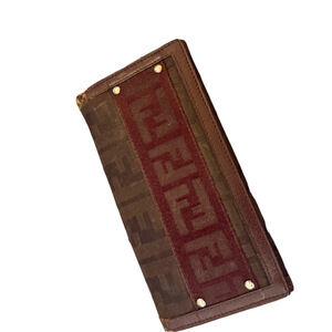 Fendi Brown and Burgundy Wallet